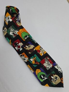 Vintage Looney Tunes Character Necktie Bugs Bunny